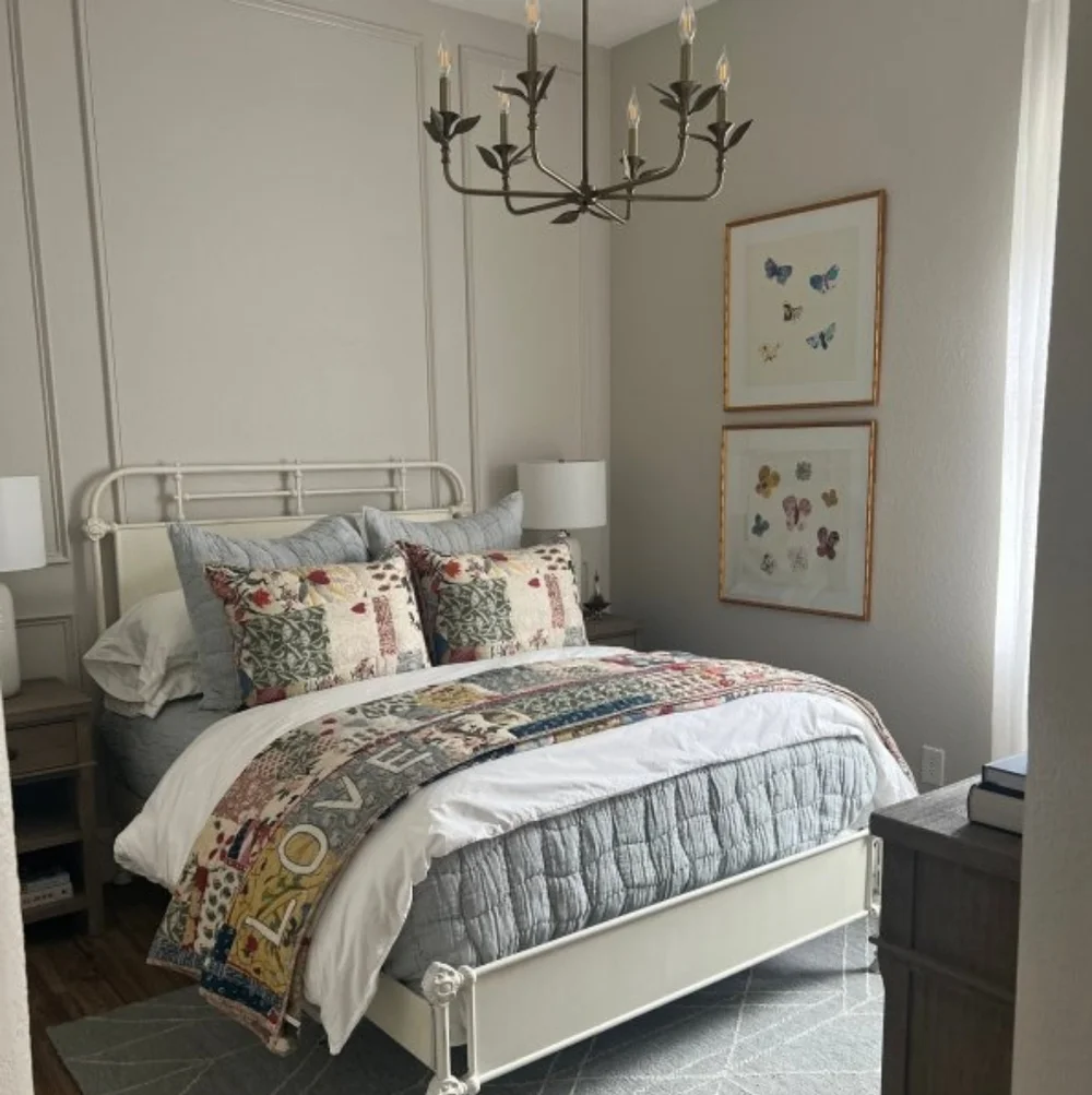 Pottery Barn Gray Cloud Quilt + 2 Euro Shams